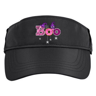 Pink Leopard Boo Spider WItch Hat Cute Scary Halloween Girls Adult Drive Performance Visor