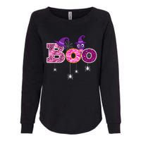 Pink Leopard Boo Spider WItch Hat Cute Scary Halloween Girls Womens California Wash Sweatshirt