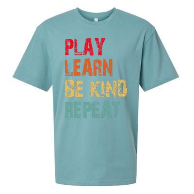 Play Learn Be Kind Repeat No Bullies Choose Kindness Retro Sueded Cloud Jersey T-Shirt