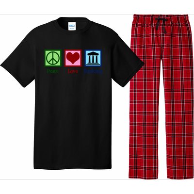 Peace Love Banking Funny Banker Cool Gift Pajama Set