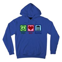 Peace Love Banking Funny Banker Cool Gift Hoodie