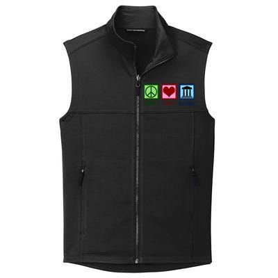 Peace Love Banking Funny Banker Cool Gift Collective Smooth Fleece Vest