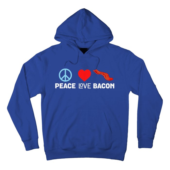 Peace Love Bacon Funny Pork Strips Food Lover Tee Hoodie