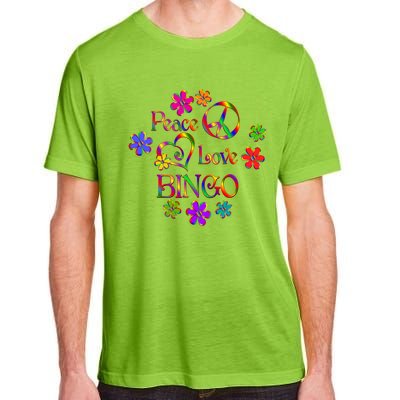 Peace Love Bingo Gift Adult ChromaSoft Performance T-Shirt