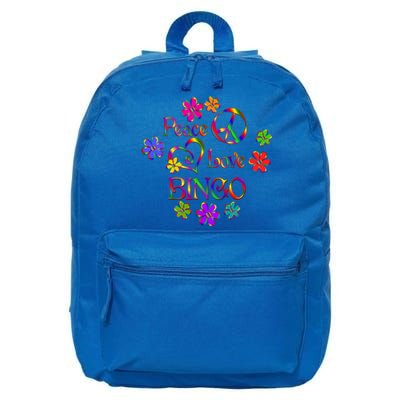 Peace Love Bingo Gift 16 in Basic Backpack