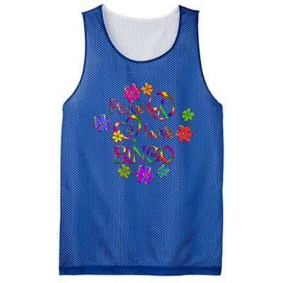 Peace Love Bingo Gift Mesh Reversible Basketball Jersey Tank