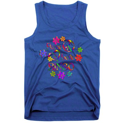 Peace Love Bingo Gift Tank Top