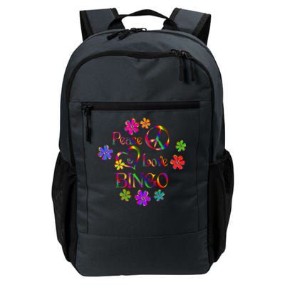 Peace Love Bingo Gift Daily Commute Backpack