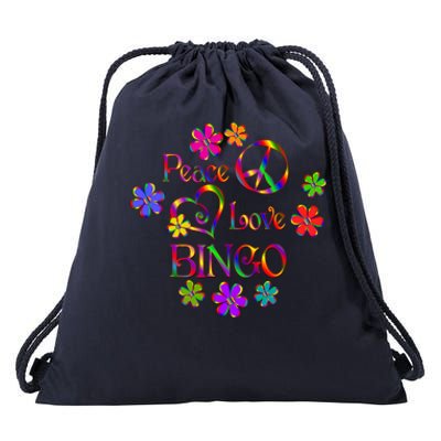 Peace Love Bingo Gift Drawstring Bag