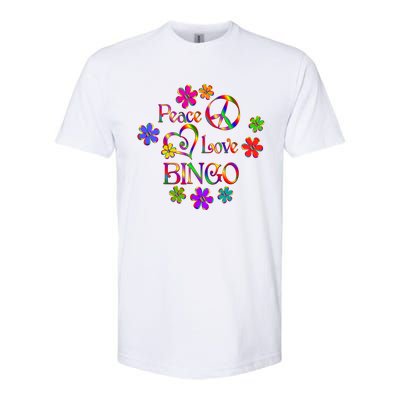 Peace Love Bingo Gift Softstyle CVC T-Shirt