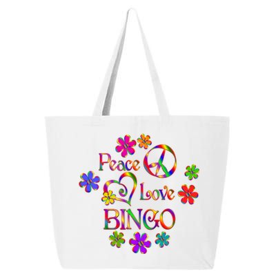 Peace Love Bingo Gift 25L Jumbo Tote