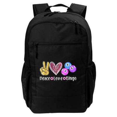 Peace Love Bingo Funny Bingo Lover Backpack