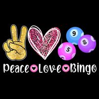 Peace Love Bingo Funny Bingo Lover Backpack
