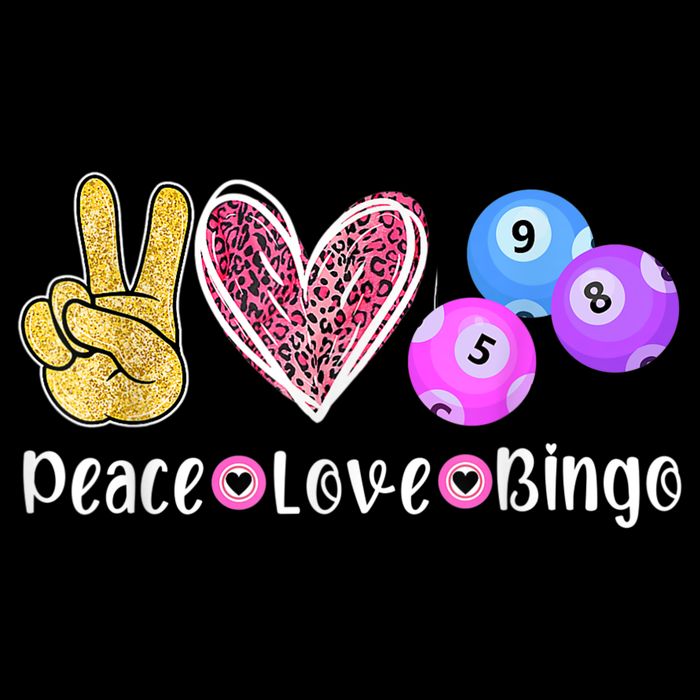 Peace Love Bingo Funny Bingo Lover Backpack