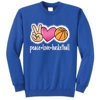 Peace Love Basketball Basketball Player Great Gift Sweatshirt