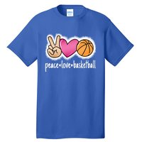 Peace Love Basketball Basketball Player Great Gift Tall T-Shirt