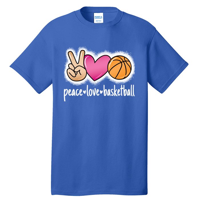 Peace Love Basketball Basketball Player Great Gift Tall T-Shirt