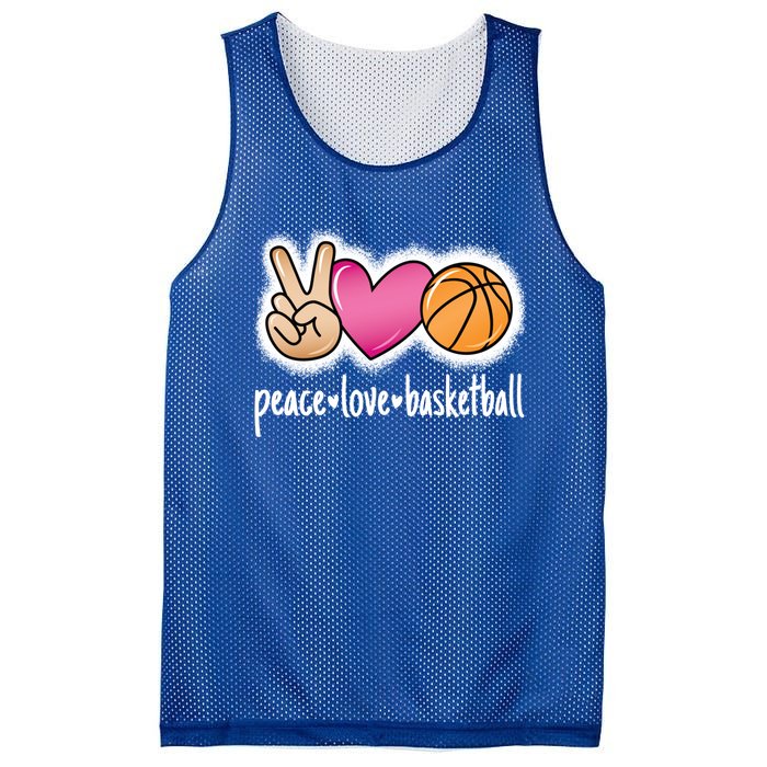 Peace Love Basketball Basketball Player Great Gift Mesh Reversible Basketball Jersey Tank