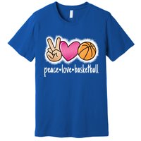 Peace Love Basketball Basketball Player Great Gift Premium T-Shirt