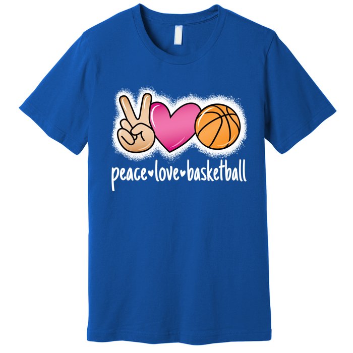 Peace Love Basketball Basketball Player Great Gift Premium T-Shirt