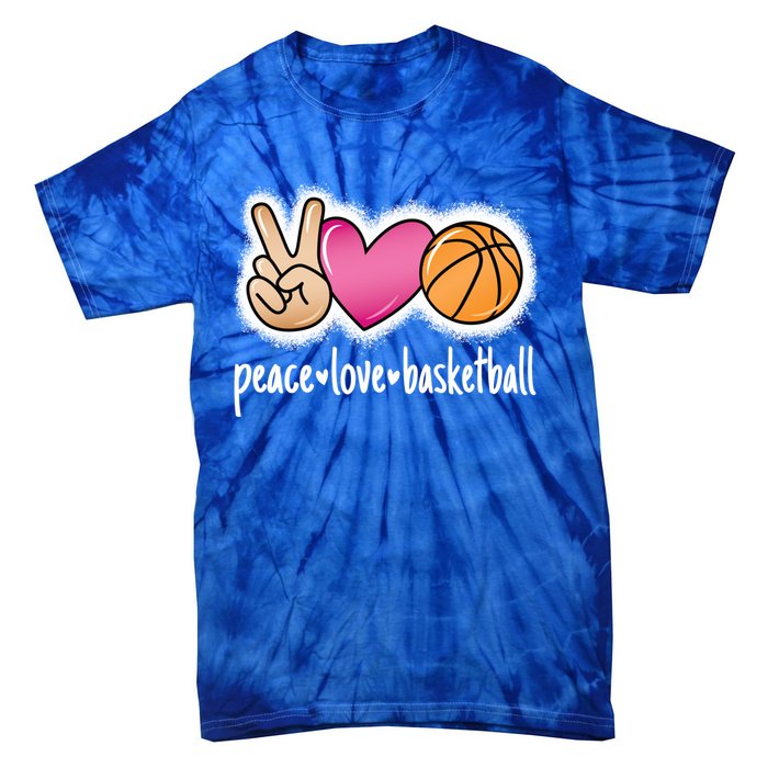 Peace Love Basketball Basketball Player Great Gift Tie-Dye T-Shirt