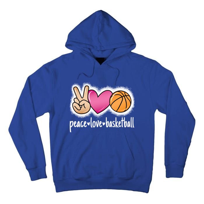 Peace Love Basketball Basketball Player Great Gift Tall Hoodie