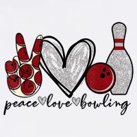 Peace Love Bowling Funny Bowling Lover Mug