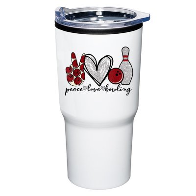 Peace Love Bowling Funny Bowling Lover Tumbler