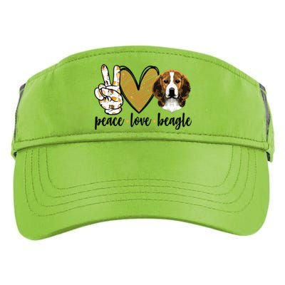 Peace Love Beagle Funny Gift Dog Lover Adult Drive Performance Visor