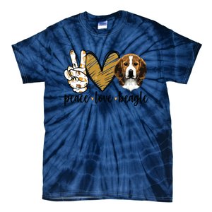 Peace Love Beagle Funny Gift Dog Lover Tie-Dye T-Shirt