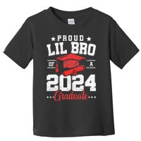 Proud Lil Bro Of A Class Of 2024 Graduate Senior Graduation Toddler T-Shirt