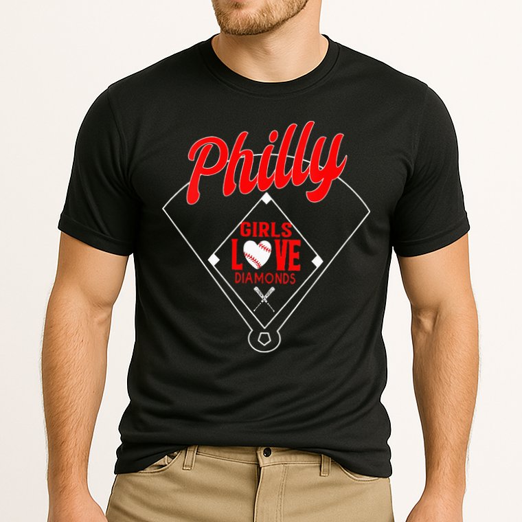  Philly Love Baseball Philadelphia Fan Funny  Cooling Performance Crew T-Shirt