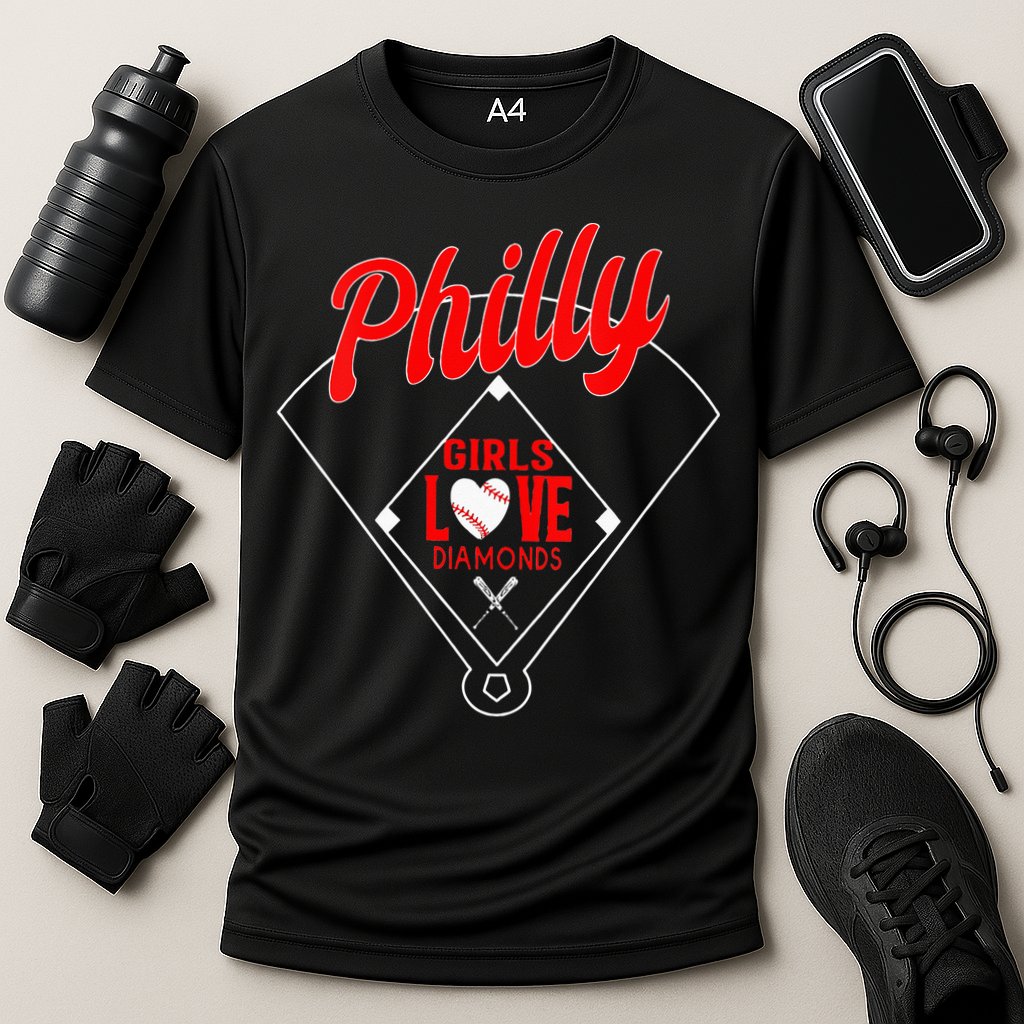  Philly Love Baseball Philadelphia Fan Funny  Cooling Performance Crew T-Shirt