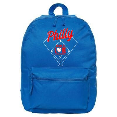  Philly Love Baseball Philadelphia Fan Funny  16 in Basic Backpack