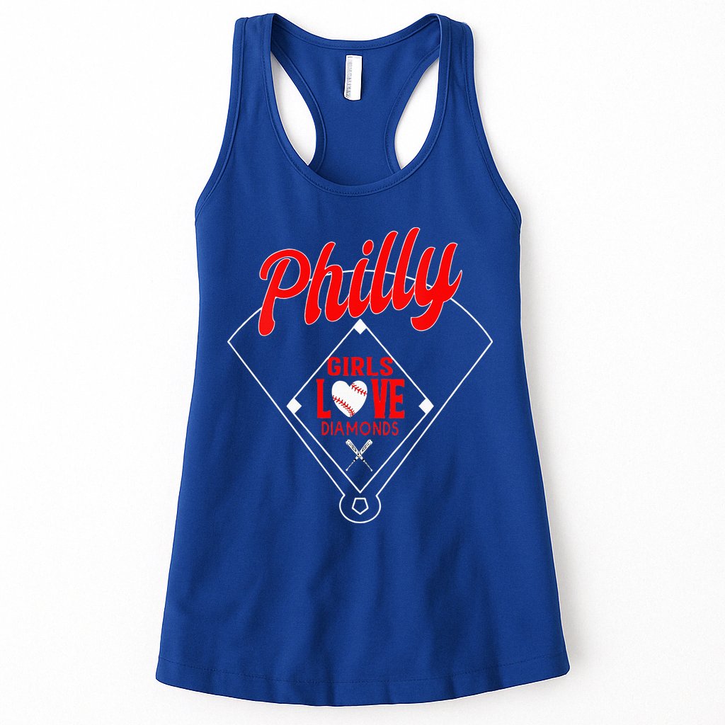  Philly Love Baseball Philadelphia Fan Funny  Womens Tank Top
