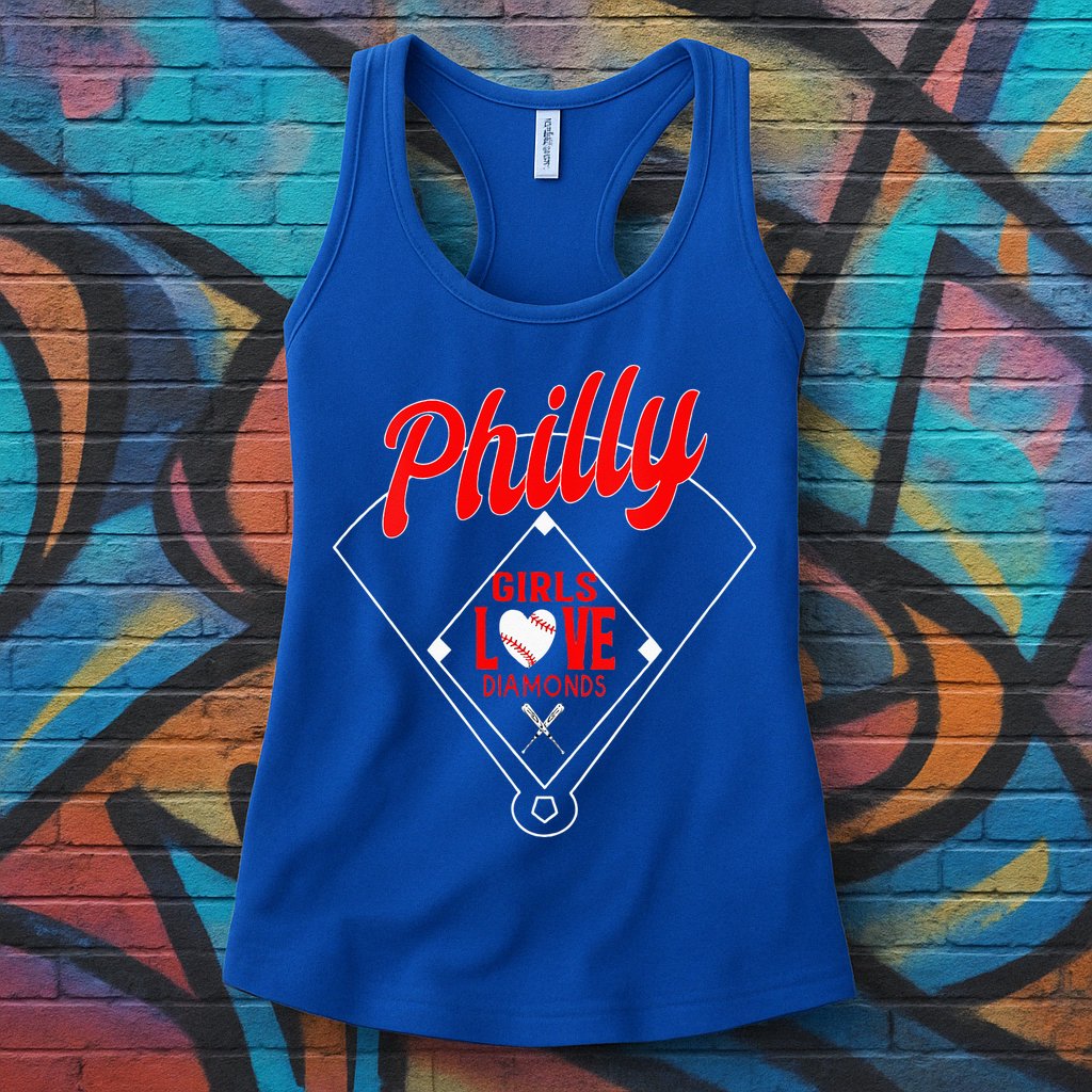  Philly Love Baseball Philadelphia Fan Funny  Womens Tank Top
