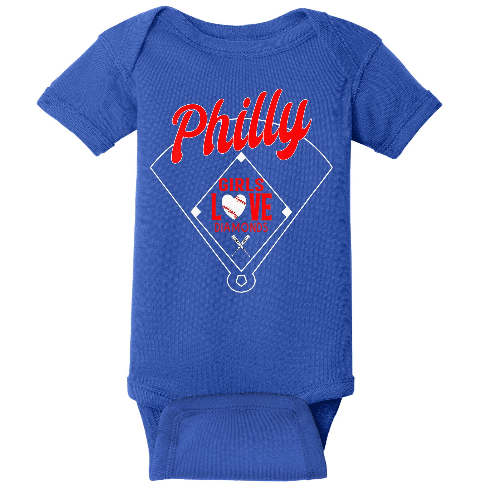  Philly Love Baseball Philadelphia Fan Funny  Baby Bodysuit