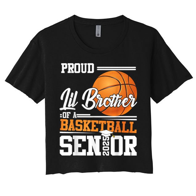 Proud Lil Brother Of A 2025 Senior Graduate Basketball Crop Top