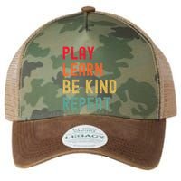 Play Learn Be Kind Repeat Unity Day No Bullies Kindness Legacy Tie Dye Trucker Hat