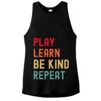 Play Learn Be Kind Repeat Unity Day No Bullies Kindness Ladies PosiCharge Tri-Blend Wicking Tank