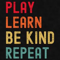 Play Learn Be Kind Repeat Unity Day No Bullies Kindness Ladies PosiCharge Tri-Blend Wicking Tank