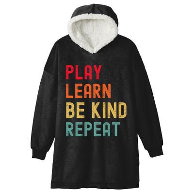 Play Learn Be Kind Repeat Unity Day No Bullies Kindness Hooded Wearable Blanket