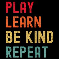 Play Learn Be Kind Repeat Unity Day No Bullies Kindness Drawstring Bag