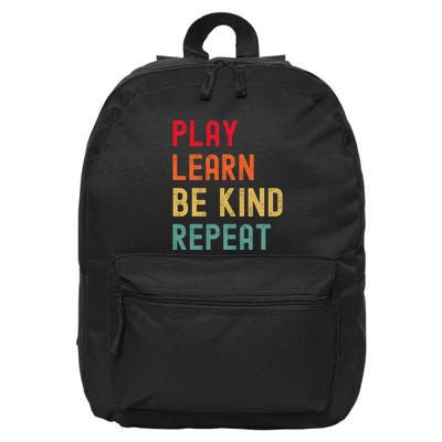Play Learn Be Kind Repeat Unity Day No Bullies Kindness 16 in Basic Backpack