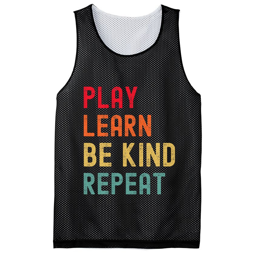 Play Learn Be Kind Repeat Unity Day No Bullies Kindness Mesh Reversible Basketball Jersey Tank