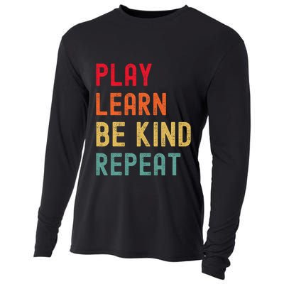 Play Learn Be Kind Repeat Unity Day No Bullies Kindness Cooling Performance Long Sleeve Crew