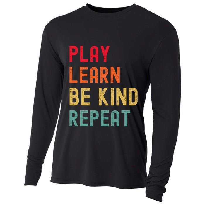Play Learn Be Kind Repeat Unity Day No Bullies Kindness Cooling Performance Long Sleeve Crew