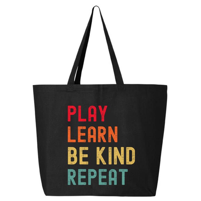 Play Learn Be Kind Repeat Unity Day No Bullies Kindness 25L Jumbo Tote
