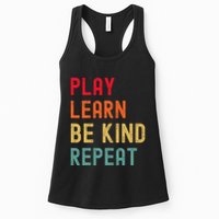 Play Learn Be Kind Repeat Unity Day No Bullies Kindness Womens Tank Top
