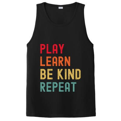 Play Learn Be Kind Repeat Unity Day No Bullies Kindness PosiCharge Competitor Tank